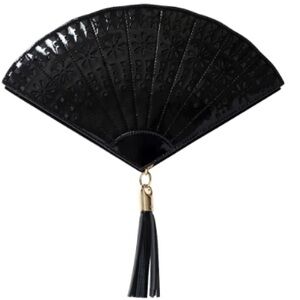 Kate Spade “Hello Shanghai” Black Fan-Shaped Clutch with Tassel